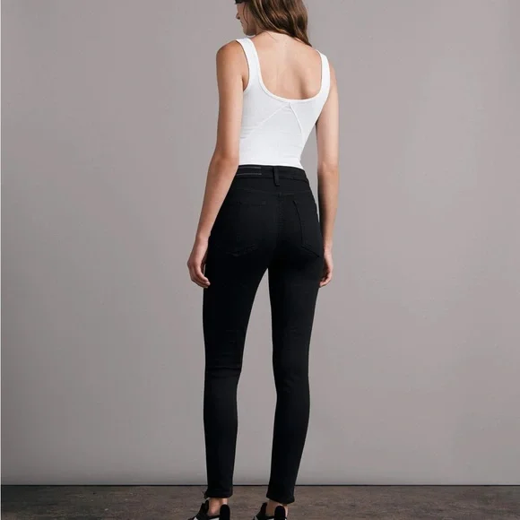 Rag & Bone - Women's Stretch Nina High Rise Skinny Jeans - Black - 26